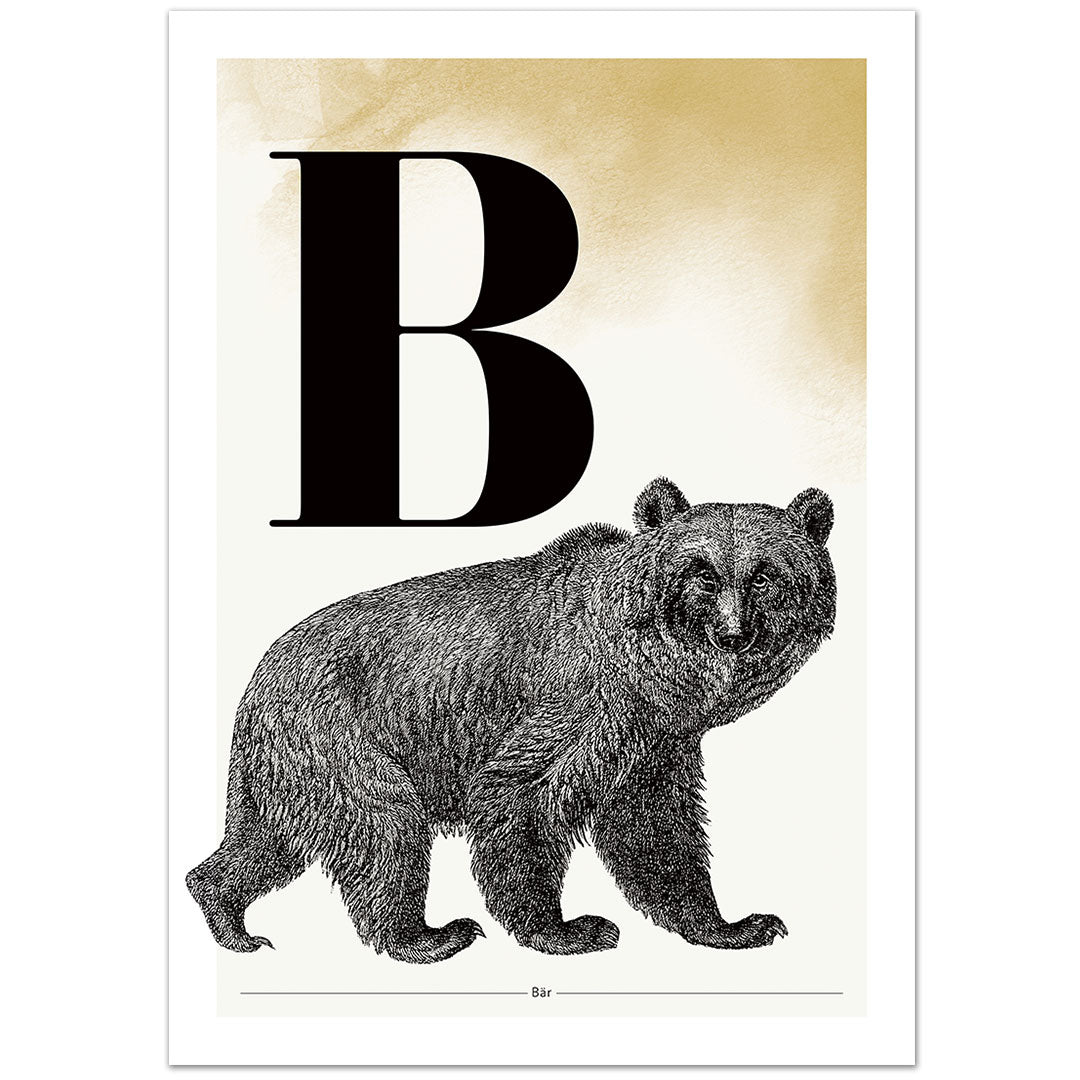 Personalisierbar: Buchstabe B wie Bär