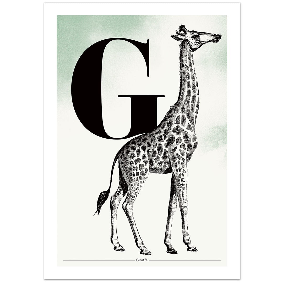 Personalisierbar: Buchstabe G wie Giraffe