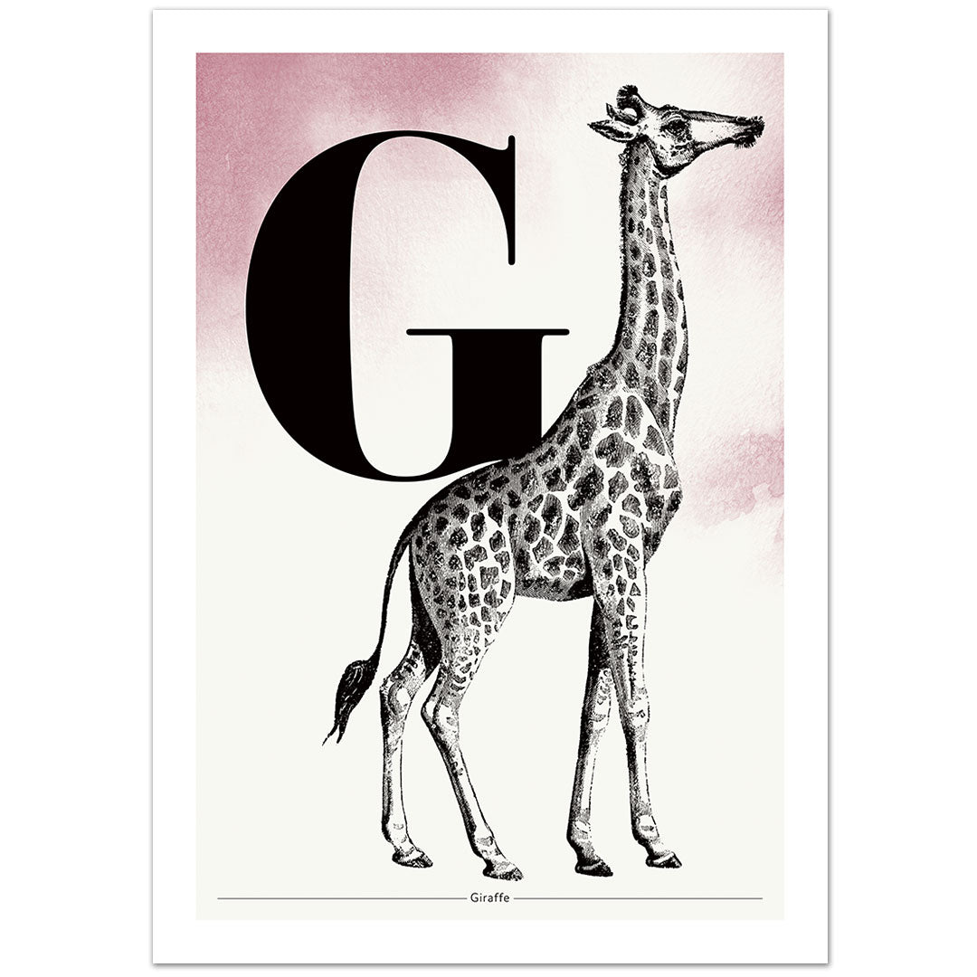 Personalisierbar: Buchstabe G wie Giraffe