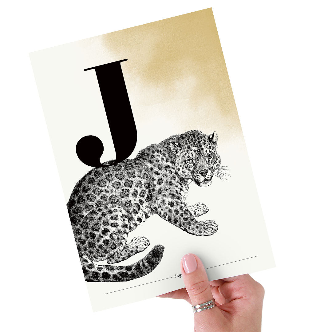 Personalisierbar: Buchstabe J wie Jaguar