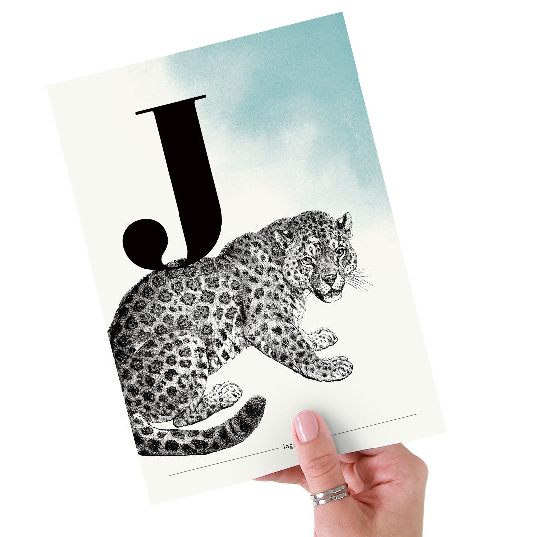 Personalisierbar: Buchstabe J wie Jaguar