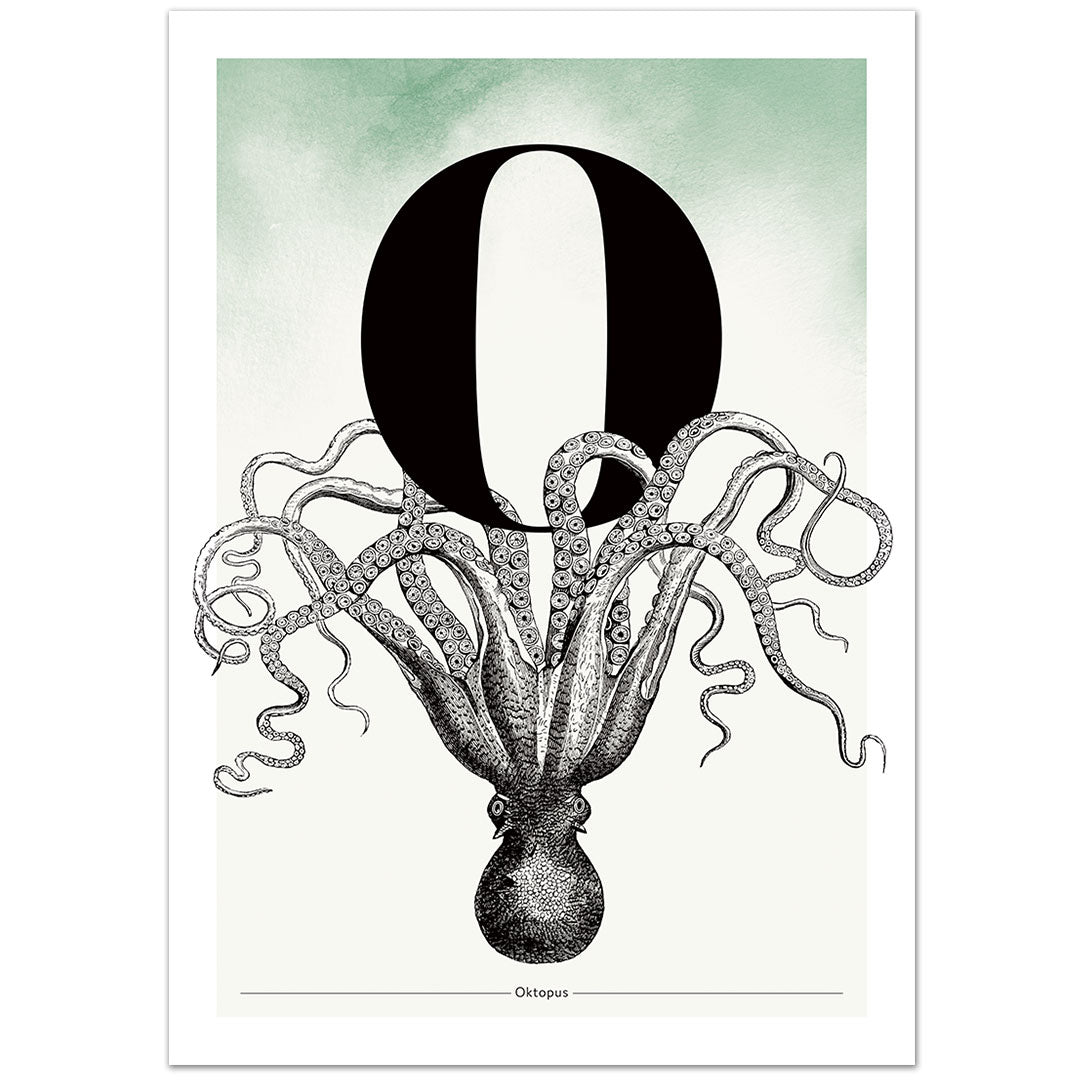 Personalisierbar: Buchstabe O wie Oktopus!