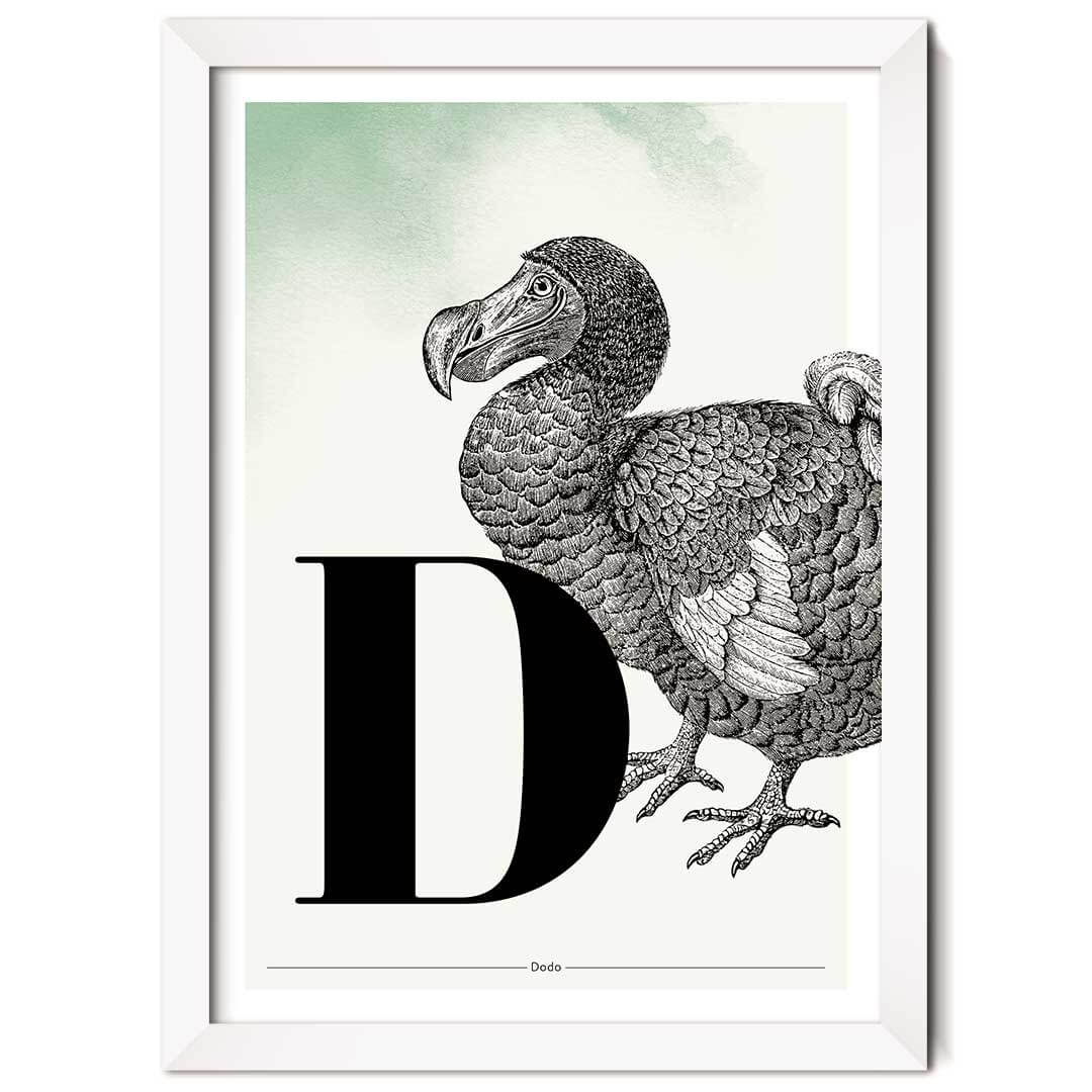 Personalisierbar: Buchstabe D wie Dodo