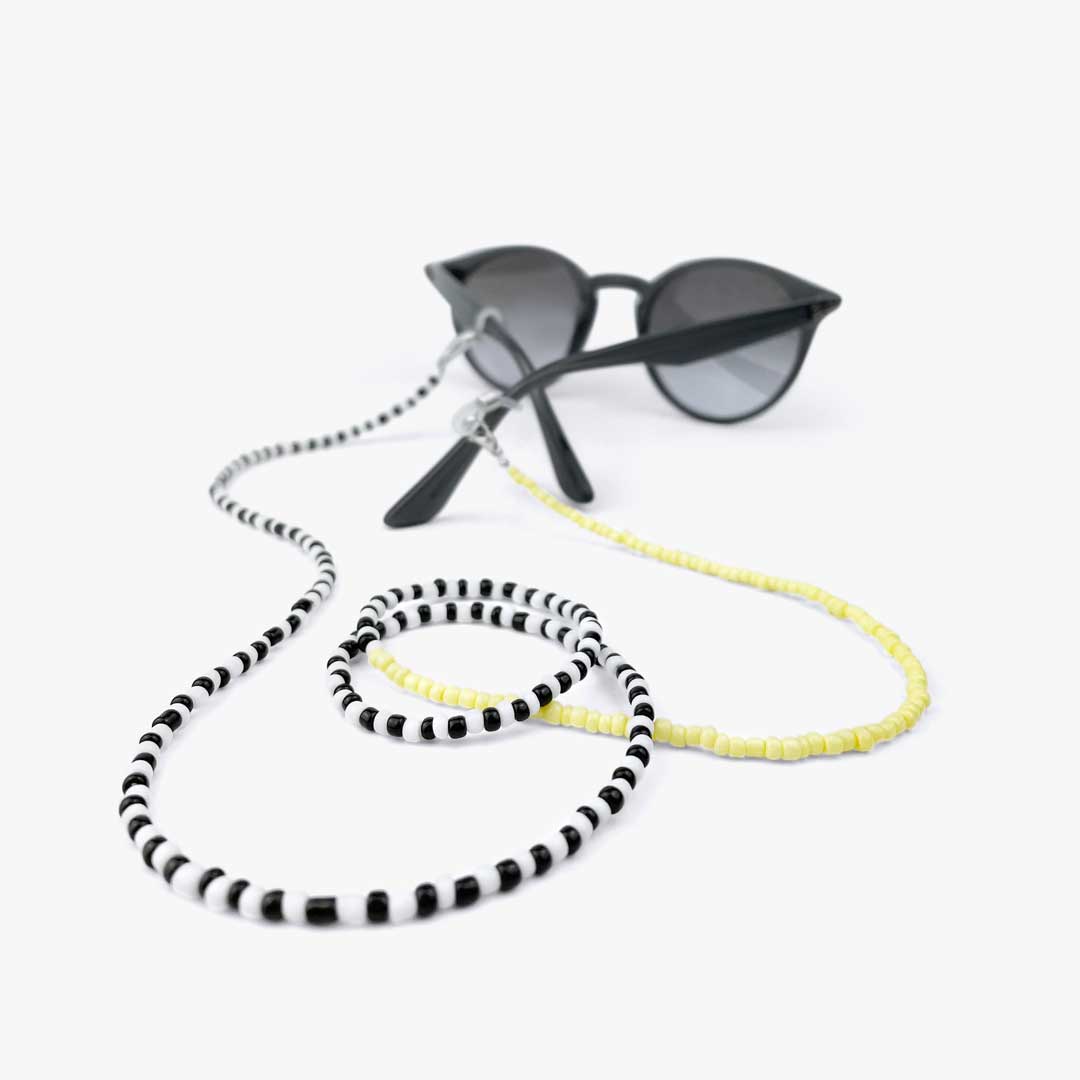 3 in 1: Maskenkette, Brillenband & Halskette »Studioline«, gelb